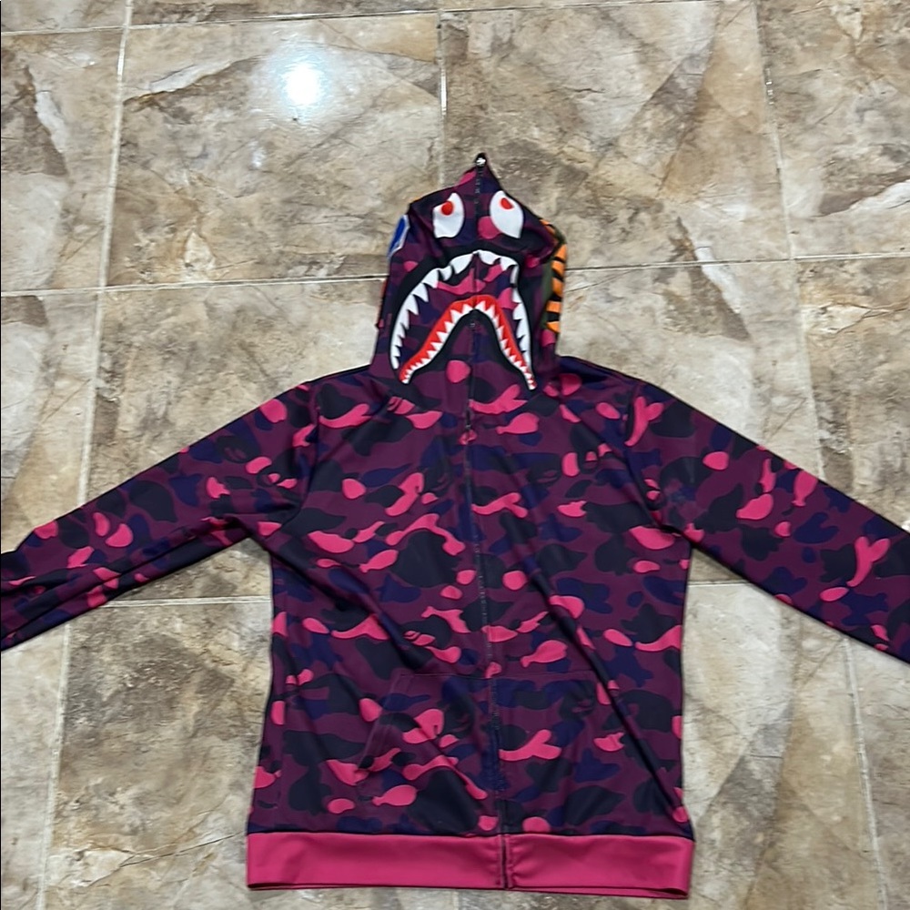 Bathing ape hoddie- pink camo